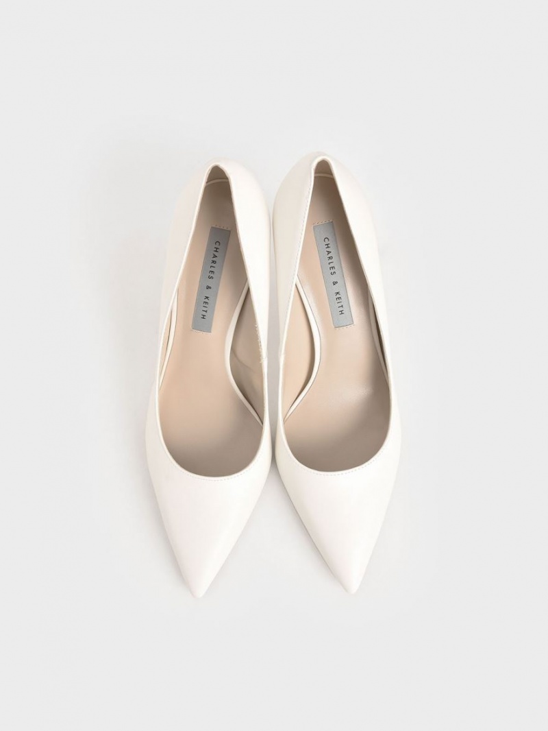 Charles And Keith Classic Stiletto Heel Pumps Cream | PHILIPPINES C745