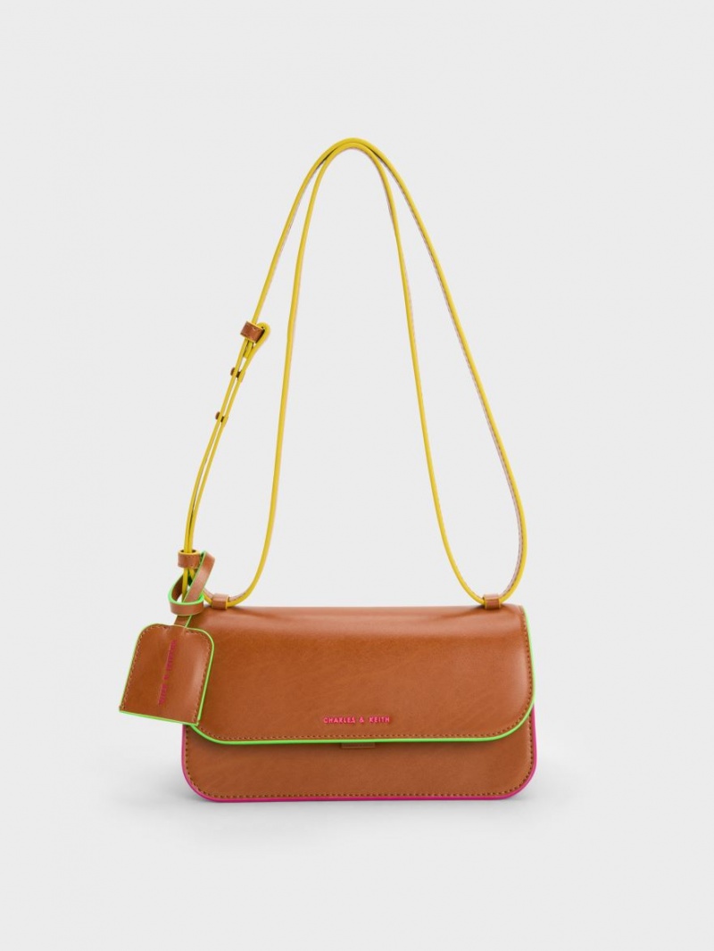 Charles And Keith Clove Crossbody Bags Brown | PHILIPPINES G092