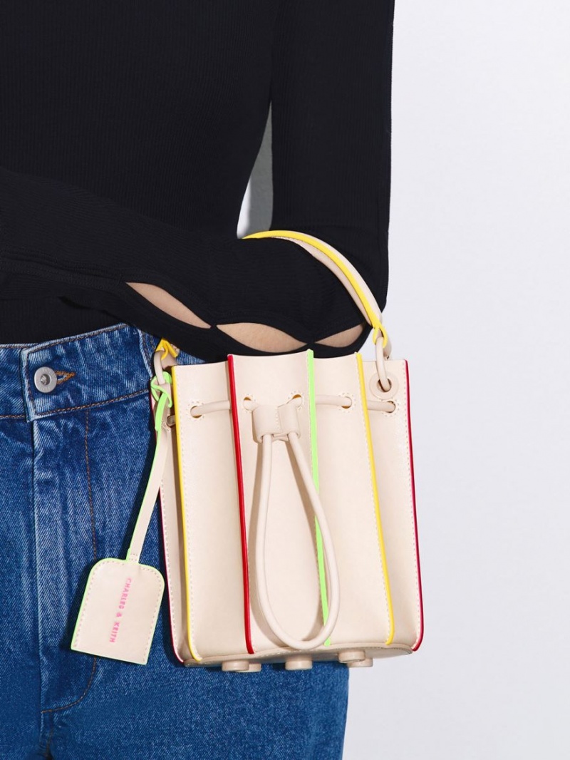 Charles And Keith Clove Top Handle Bucket Bags Multicolor | PHILIPPINES N369