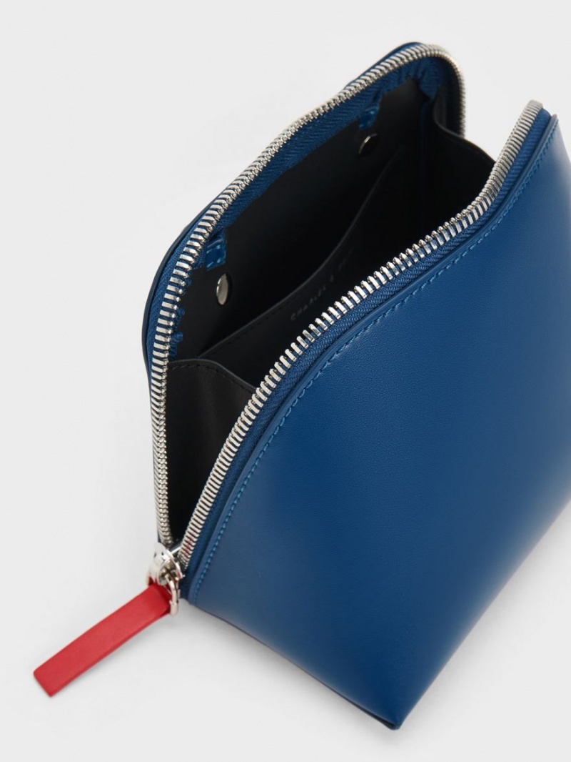 Charles And Keith Cockade Crossbody Bags Navy | PHILIPPINES J637