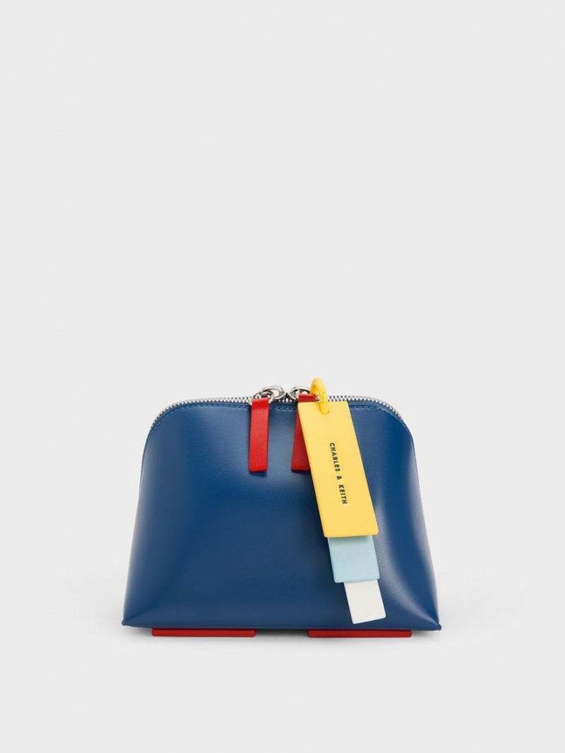 Charles And Keith Cockade Crossbody Bags Navy | PHILIPPINES J637