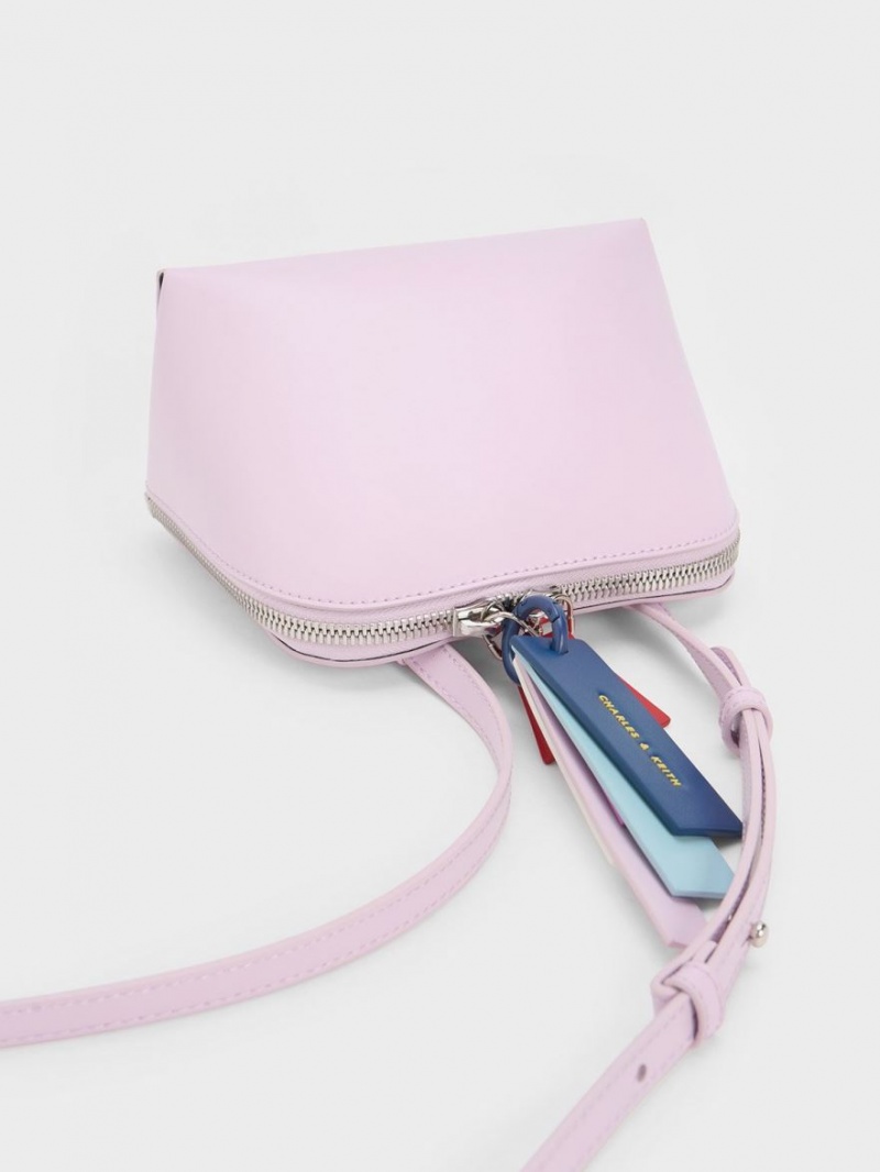 Charles And Keith Cockade Crossbody Bags Purple | PHILIPPINES U716