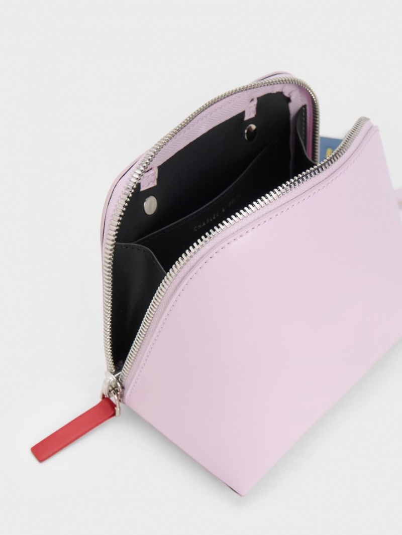 Charles And Keith Cockade Crossbody Bags Purple | PHILIPPINES U716