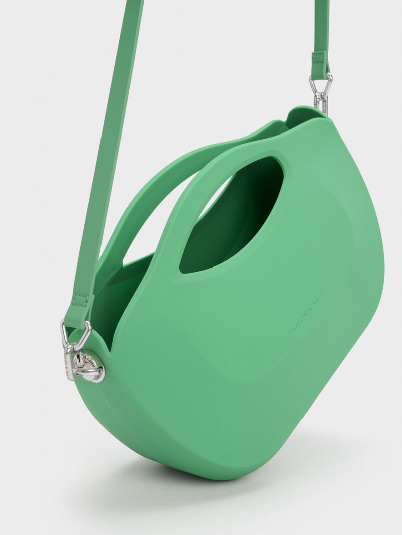 Charles And Keith Cocoon Curved Handbag Green | PHILIPPINES T293