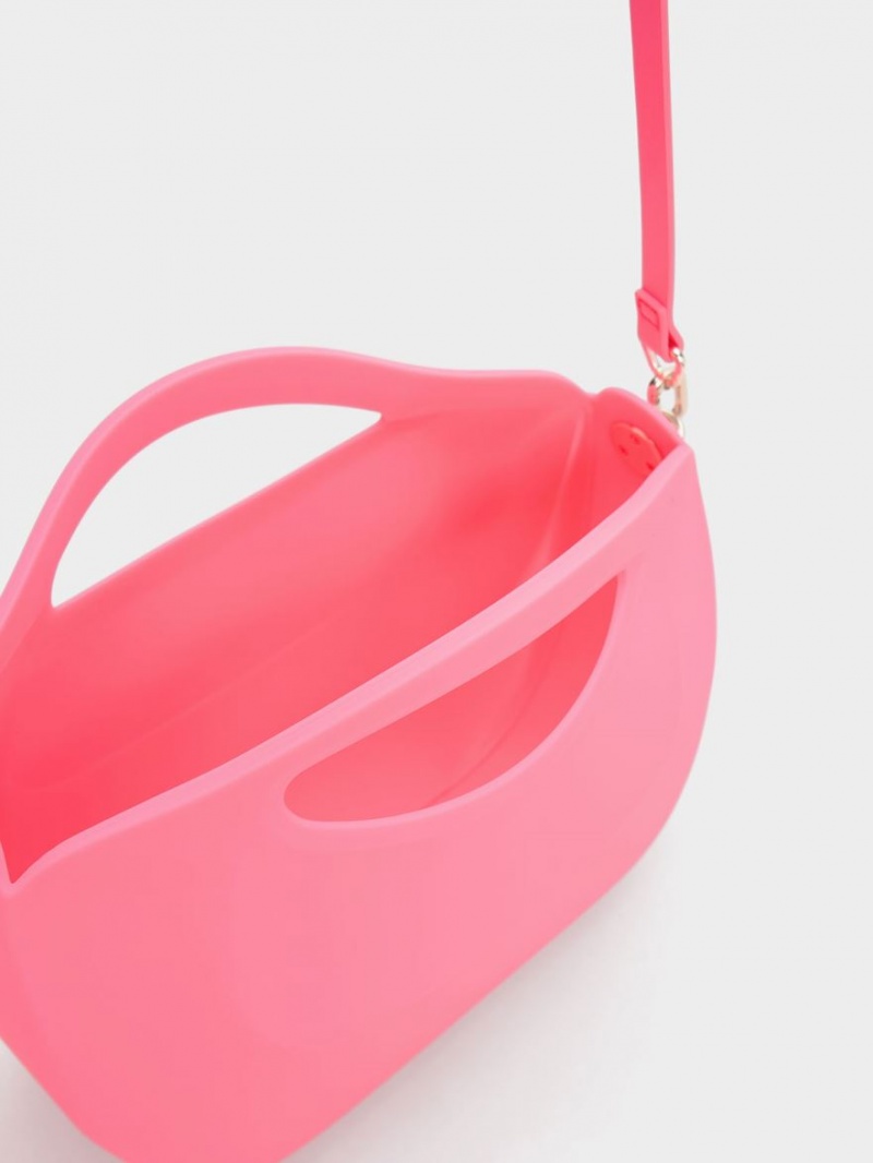 Charles And Keith Cocoon Curved Handbag Pink | PHILIPPINES I136