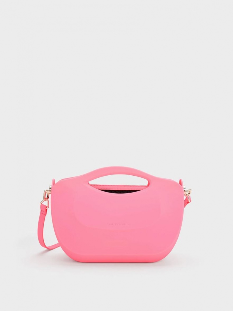 Charles And Keith Cocoon Curved Handbag Pink | PHILIPPINES I136