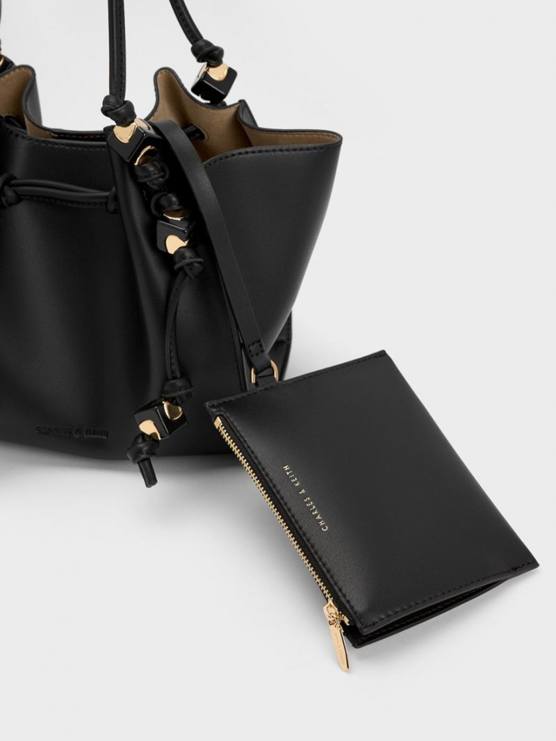 Charles And Keith Cube Trapeze Tote Bags Black | PHILIPPINES R089