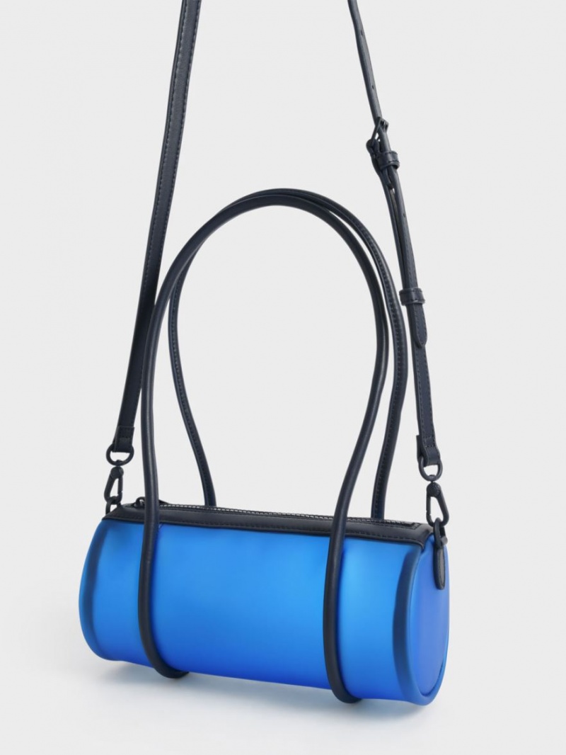 Charles And Keith Double Handle Hobo Bag Blue | PHILIPPINES Y307