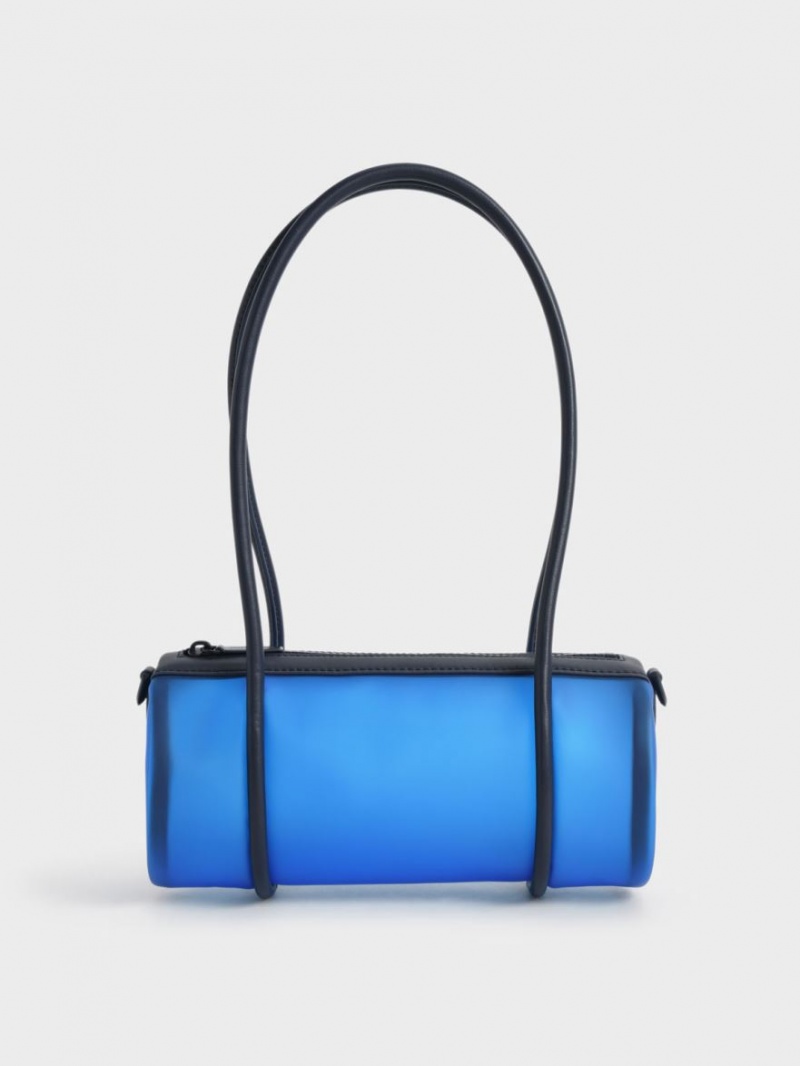 Charles And Keith Double Handle Hobo Bag Blue | PHILIPPINES Y307