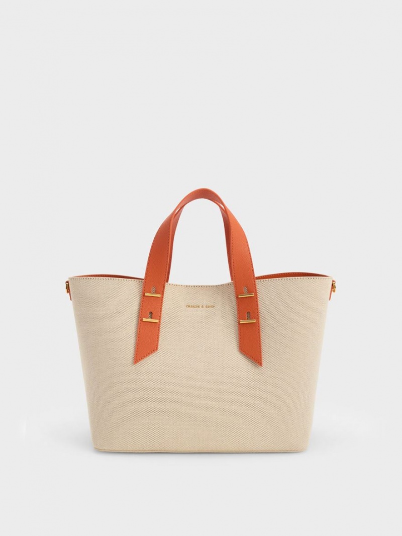 Charles And Keith Double Handle Hobo Bag Orange | PHILIPPINES H157