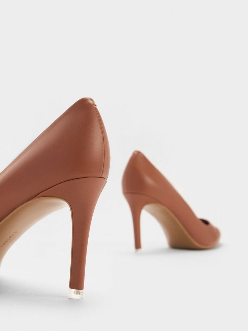 Charles And Keith Emmy Pointed-Toe Pumps Brown | PHILIPPINES V605