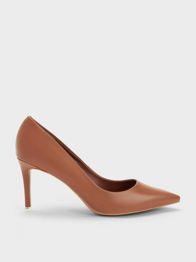 Charles And Keith Emmy Pointed-Toe Pumps Brown | PHILIPPINES V605