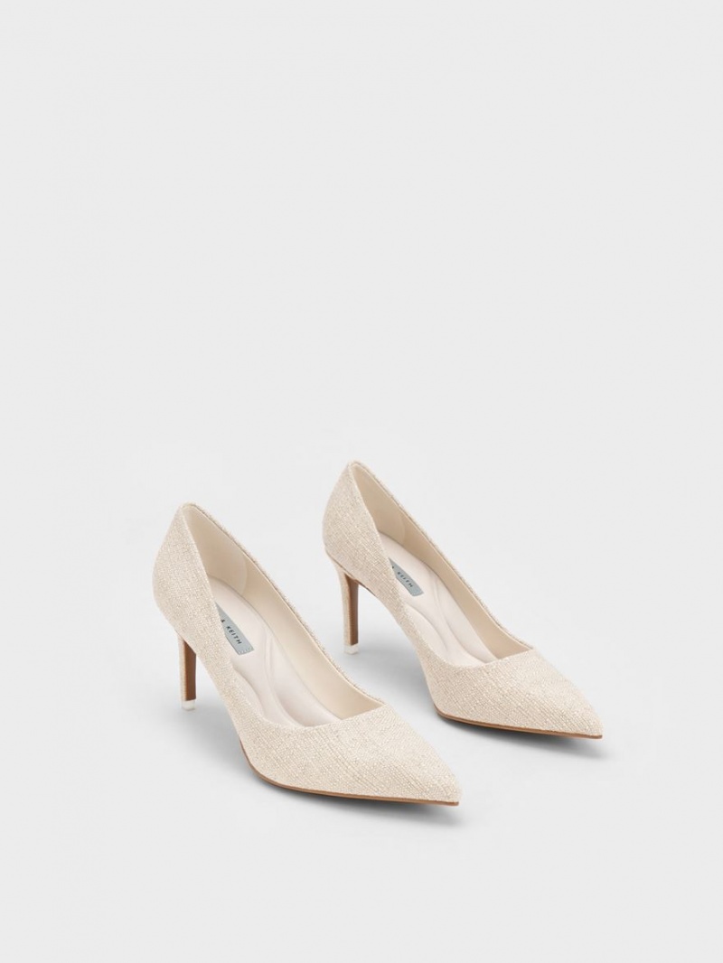 Charles And Keith Emmy Pointed-Toe Pumps Beige | PHILIPPINES Q180