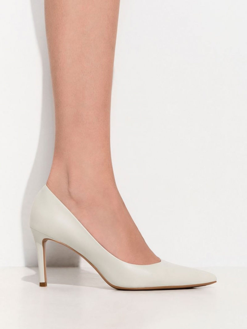 Charles And Keith Emmy Pointed-Toe Pumps White | PHILIPPINES X642