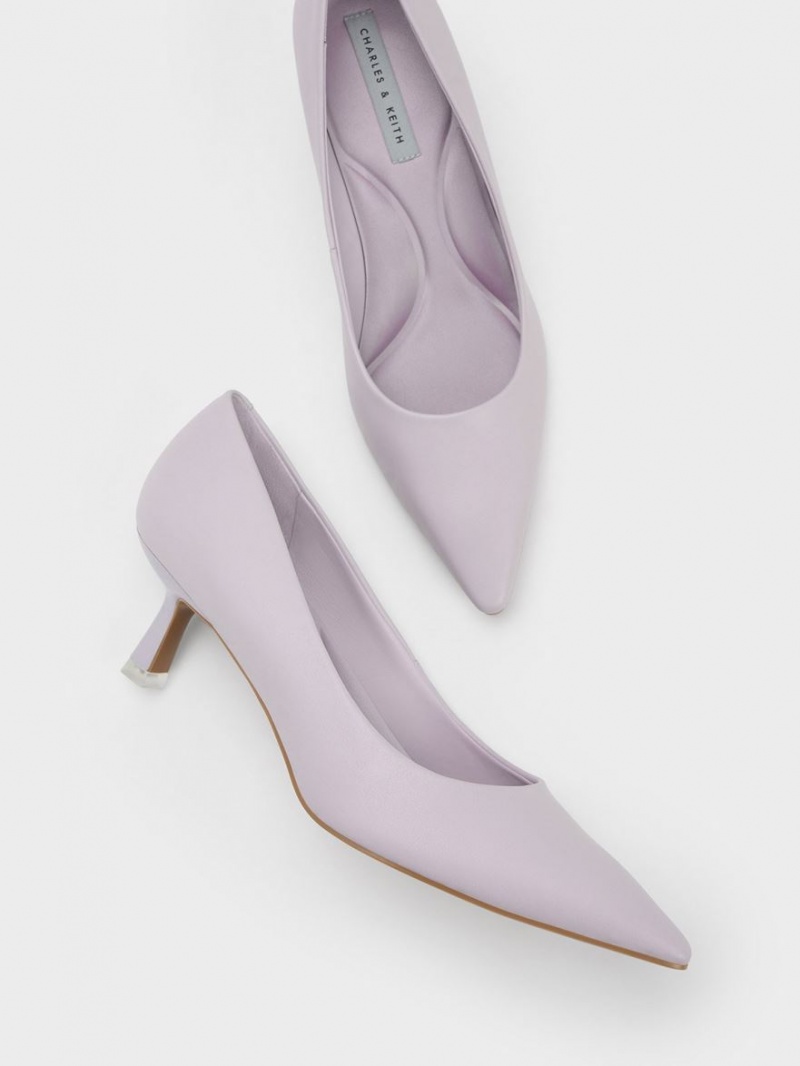 Charles And Keith Emmy Spool Heel Pumps Purple | PHILIPPINES T302