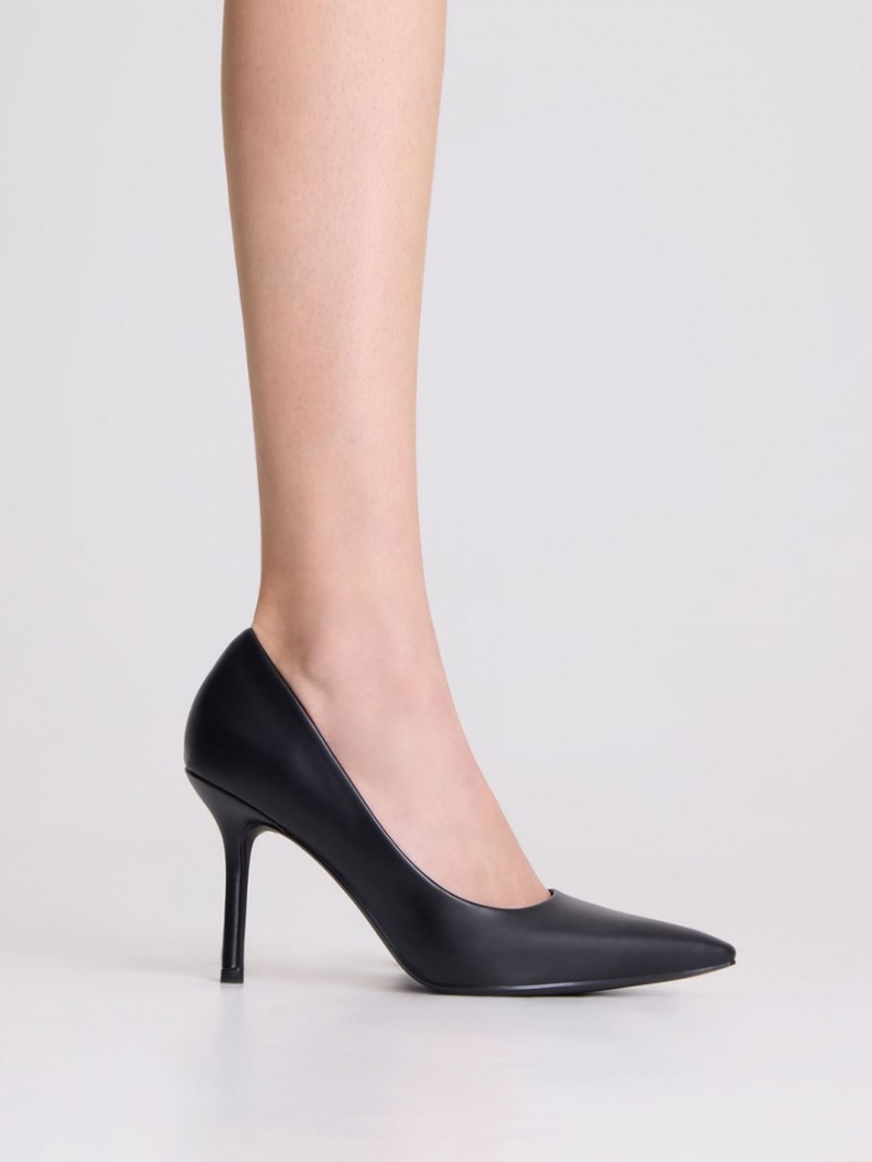 Charles And Keith Emmy Stiletto Heel Pumps Black | PHILIPPINES Q265