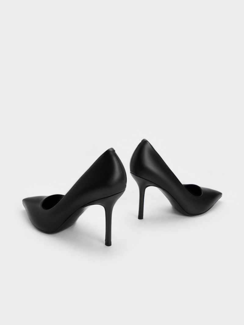 Charles And Keith Emmy Stiletto Heel Pumps Black | PHILIPPINES Q265