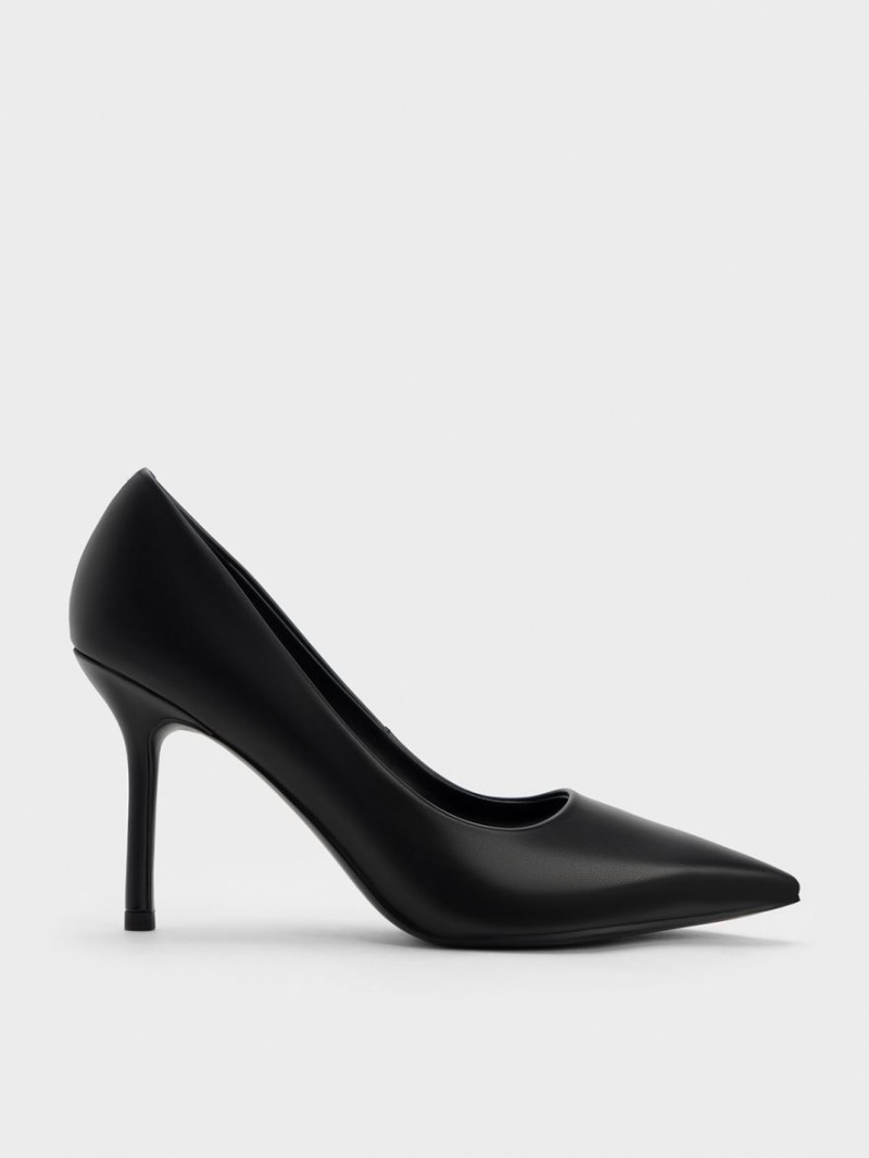 Charles And Keith Emmy Stiletto Heel Pumps Black | PHILIPPINES Q265