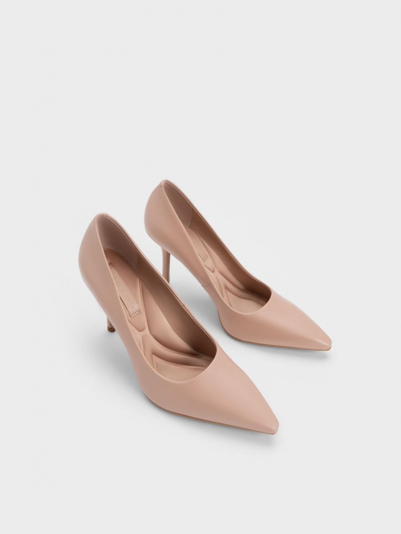 Charles And Keith Emmy Stiletto Heel Pumps Beige | PHILIPPINES C182