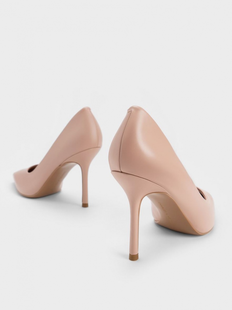 Charles And Keith Emmy Stiletto Heel Pumps Beige | PHILIPPINES C182