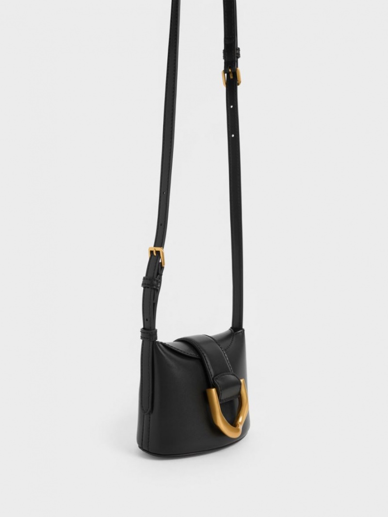 Charles And Keith Gabine Bucket Bags Black | PHILIPPINES D961