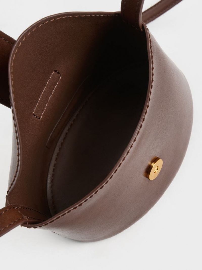 Charles And Keith Gabine Bucket Bags Chocolate | PHILIPPINES B473