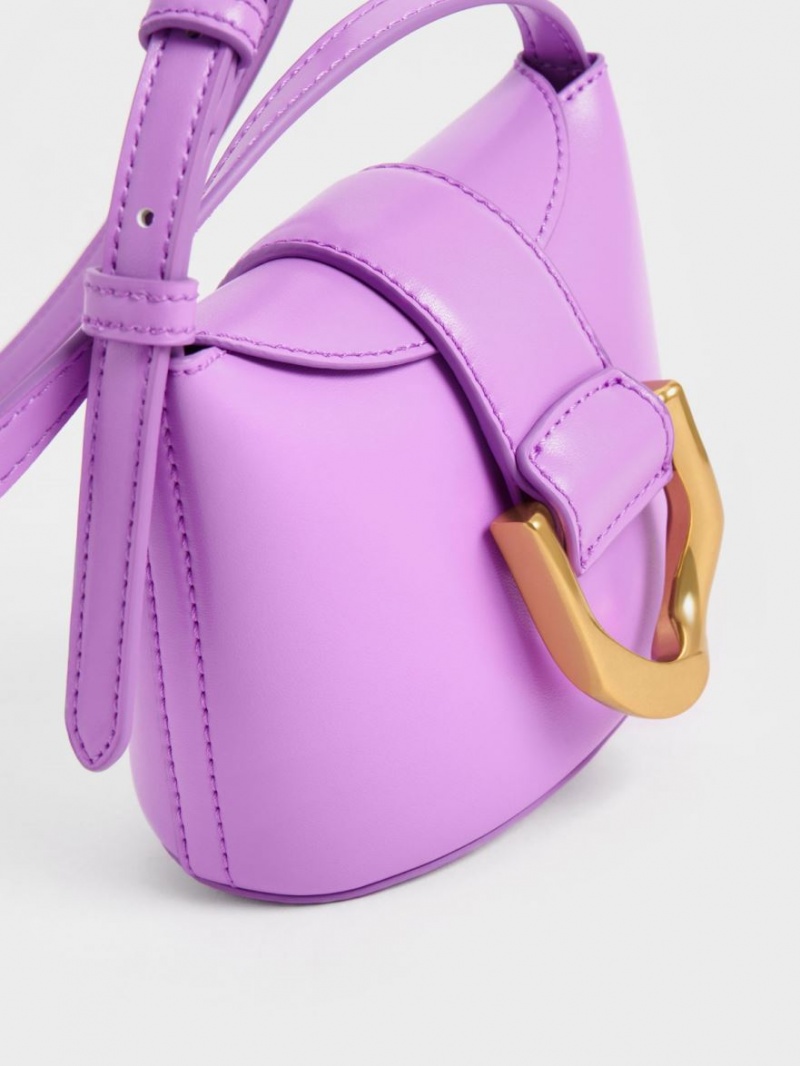 Charles And Keith Gabine Bucket Bags Purple | PHILIPPINES X129