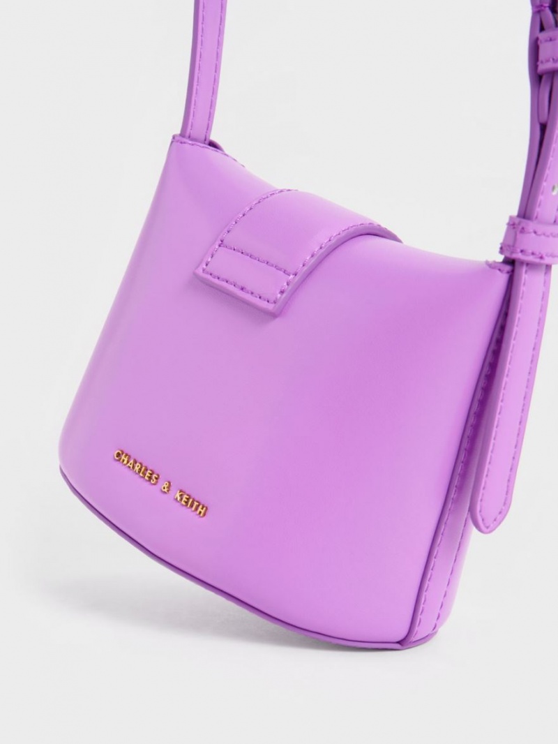 Charles And Keith Gabine Bucket Bags Purple | PHILIPPINES X129