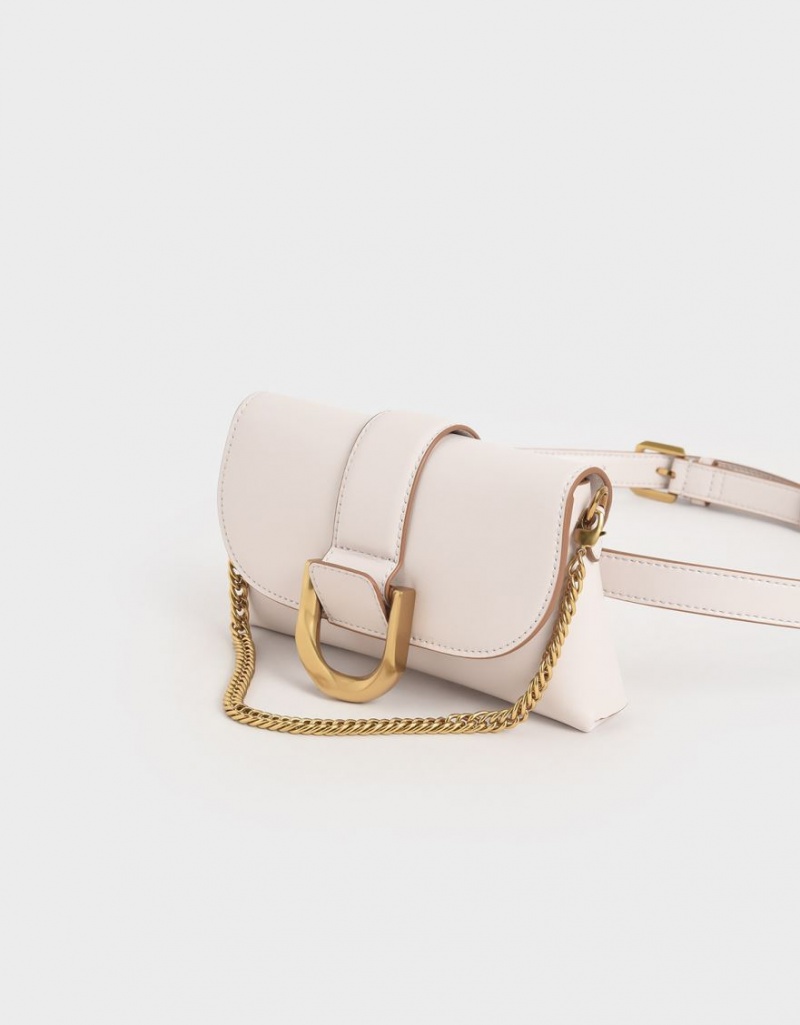 Charles And Keith Gabine Crossbody Bags Light Pink | PHILIPPINES T198