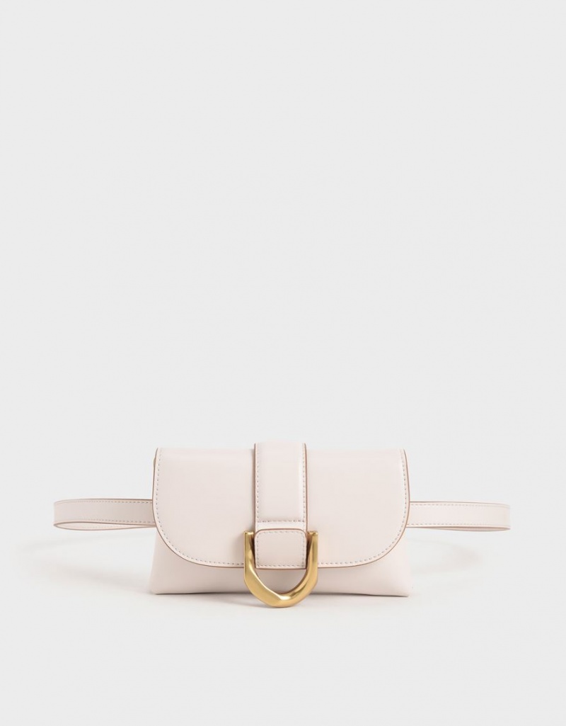 Charles And Keith Gabine Crossbody Bags Light Pink | PHILIPPINES T198