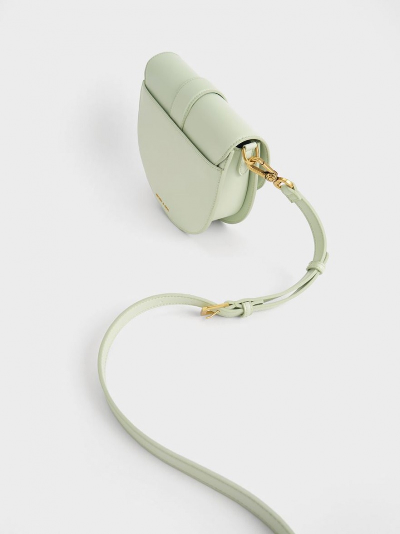 Charles And Keith Gabine Saddle Bags Mint | PHILIPPINES K643