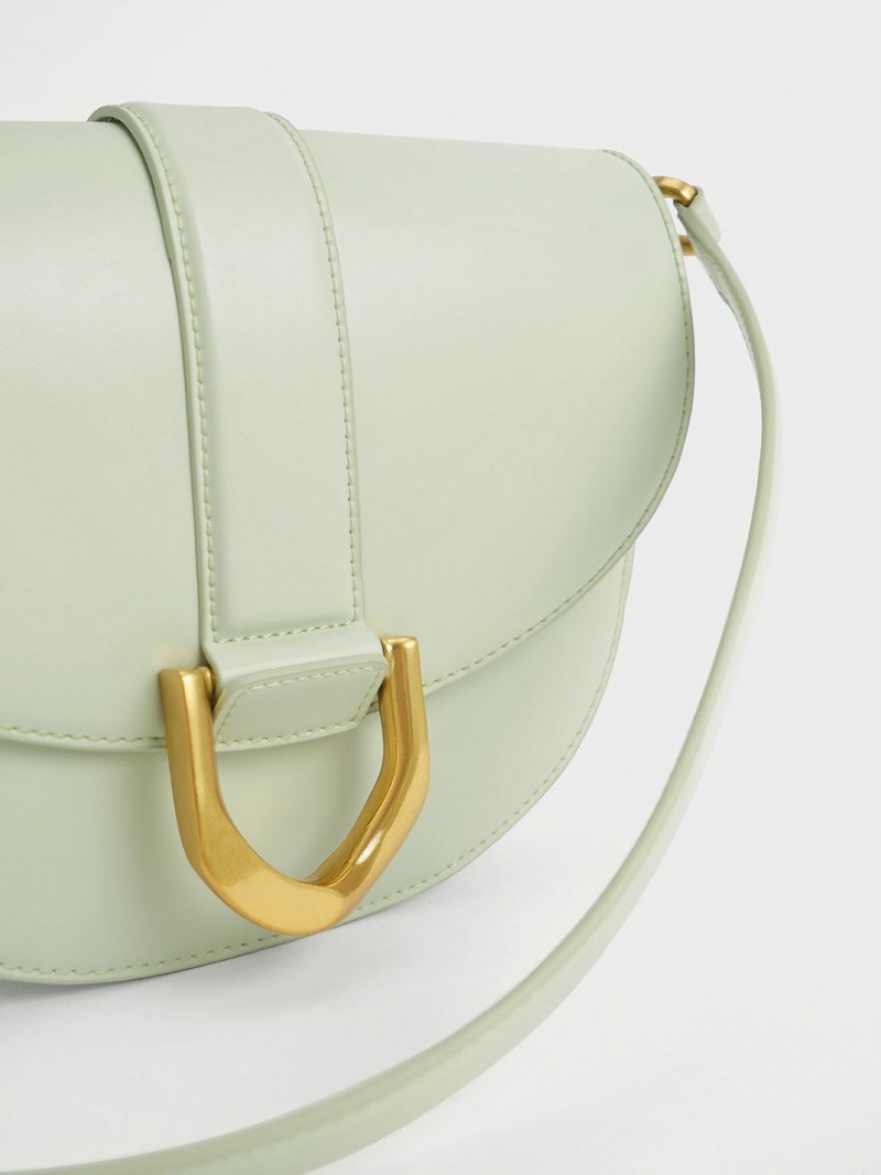 Charles And Keith Gabine Saddle Bags Mint | PHILIPPINES K643