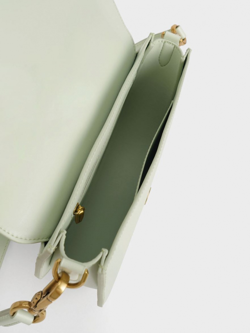 Charles And Keith Gabine Saddle Bags Mint | PHILIPPINES K643