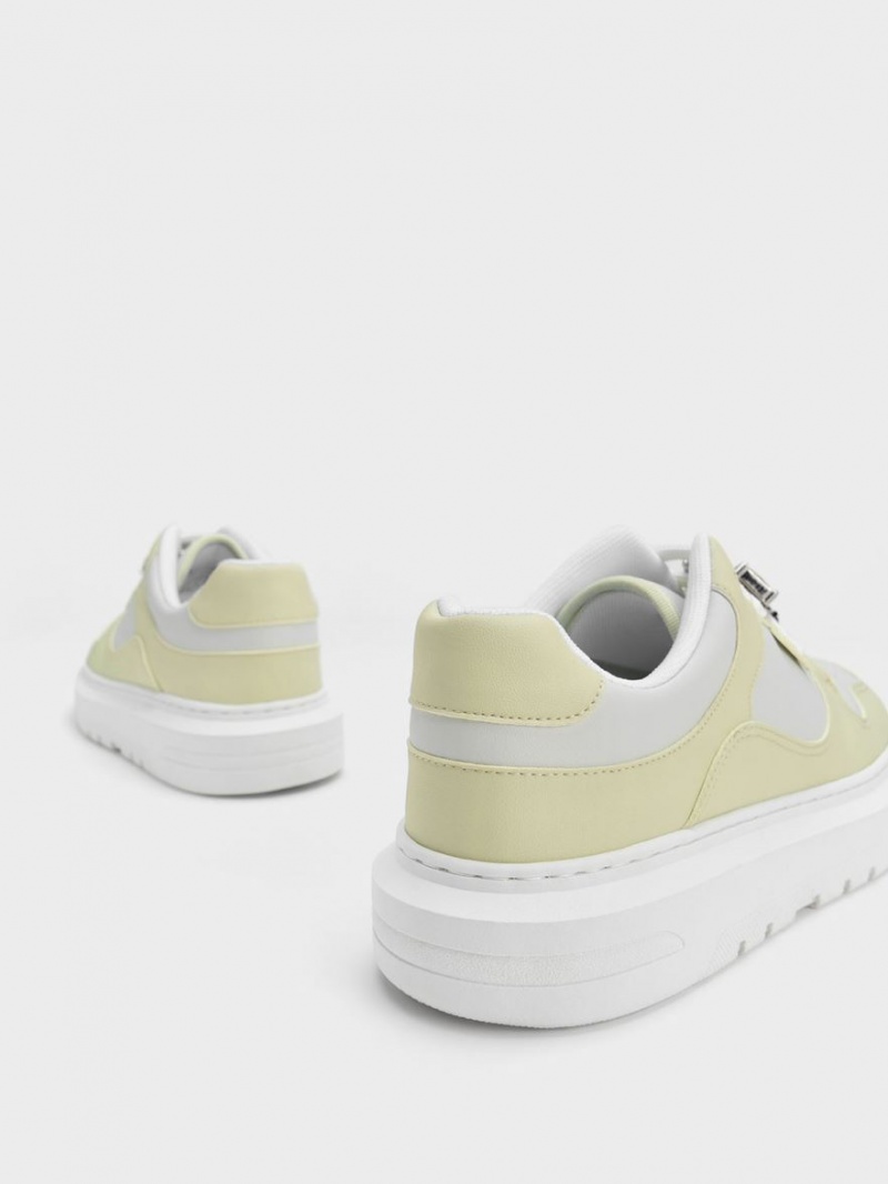 Charles And Keith Gem-Embellished Platform Sneakers Mint | PHILIPPINES V237