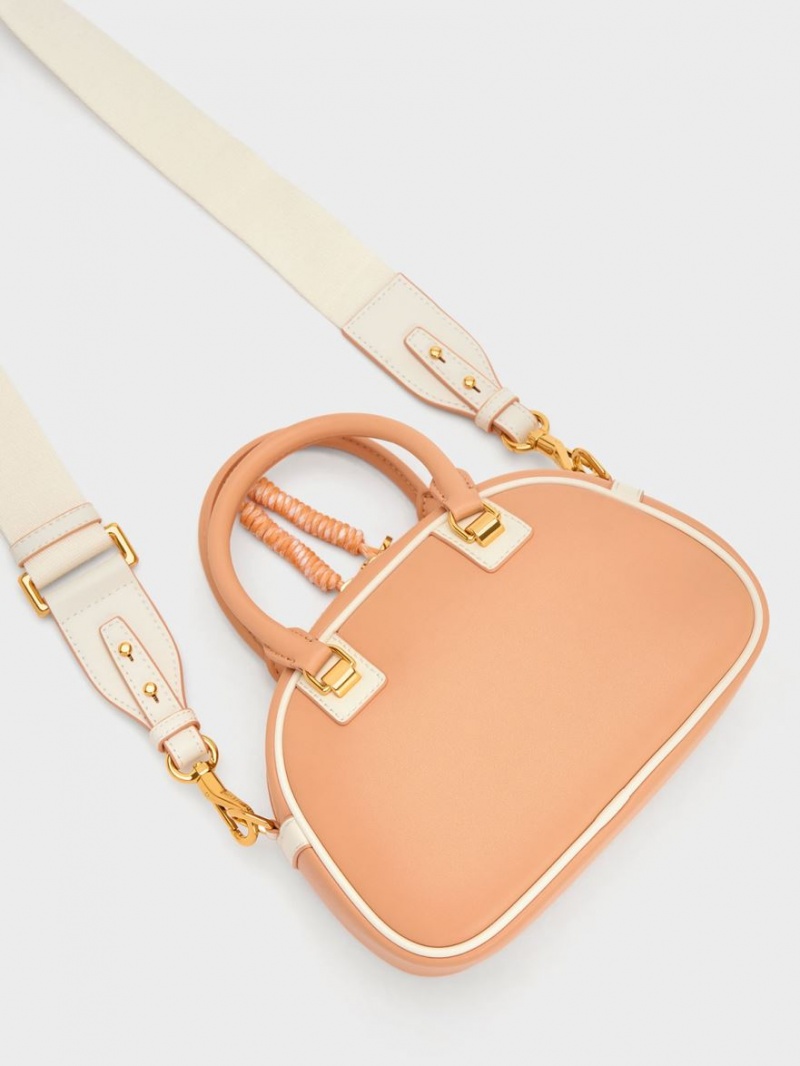 Charles And Keith Gwiana Bowling Shoulder Bags Orange | PHILIPPINES P534