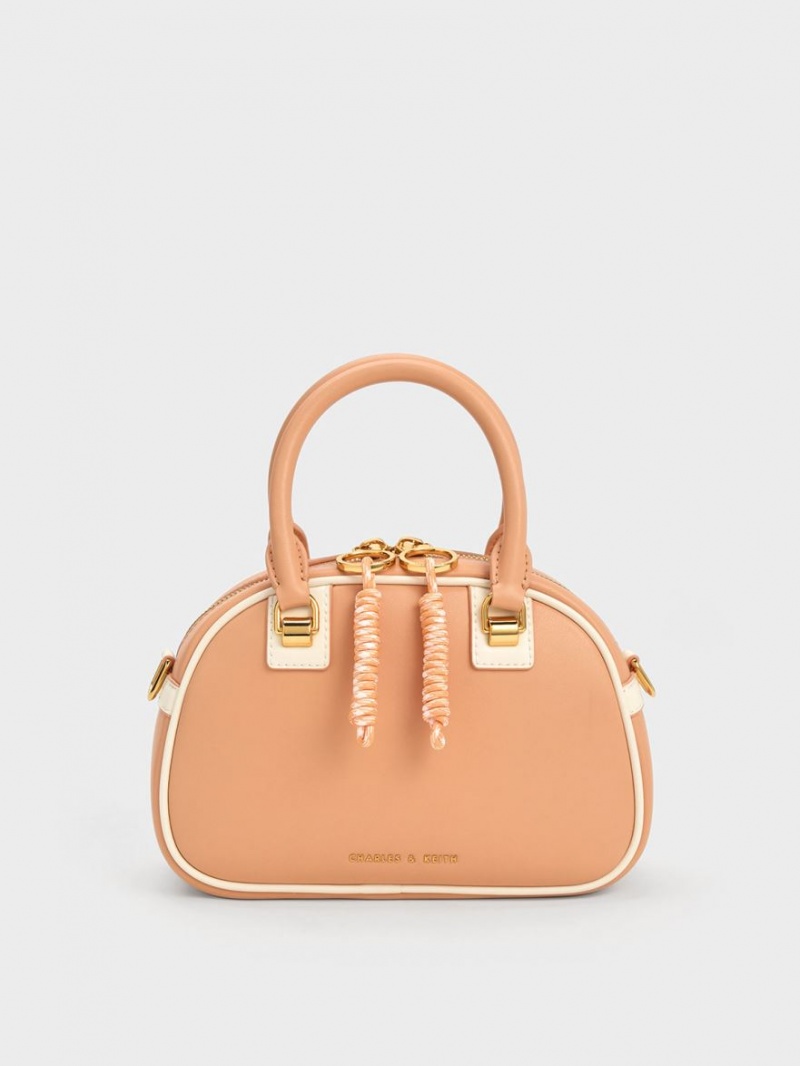 Charles And Keith Gwiana Bowling Shoulder Bags Orange | PHILIPPINES P534