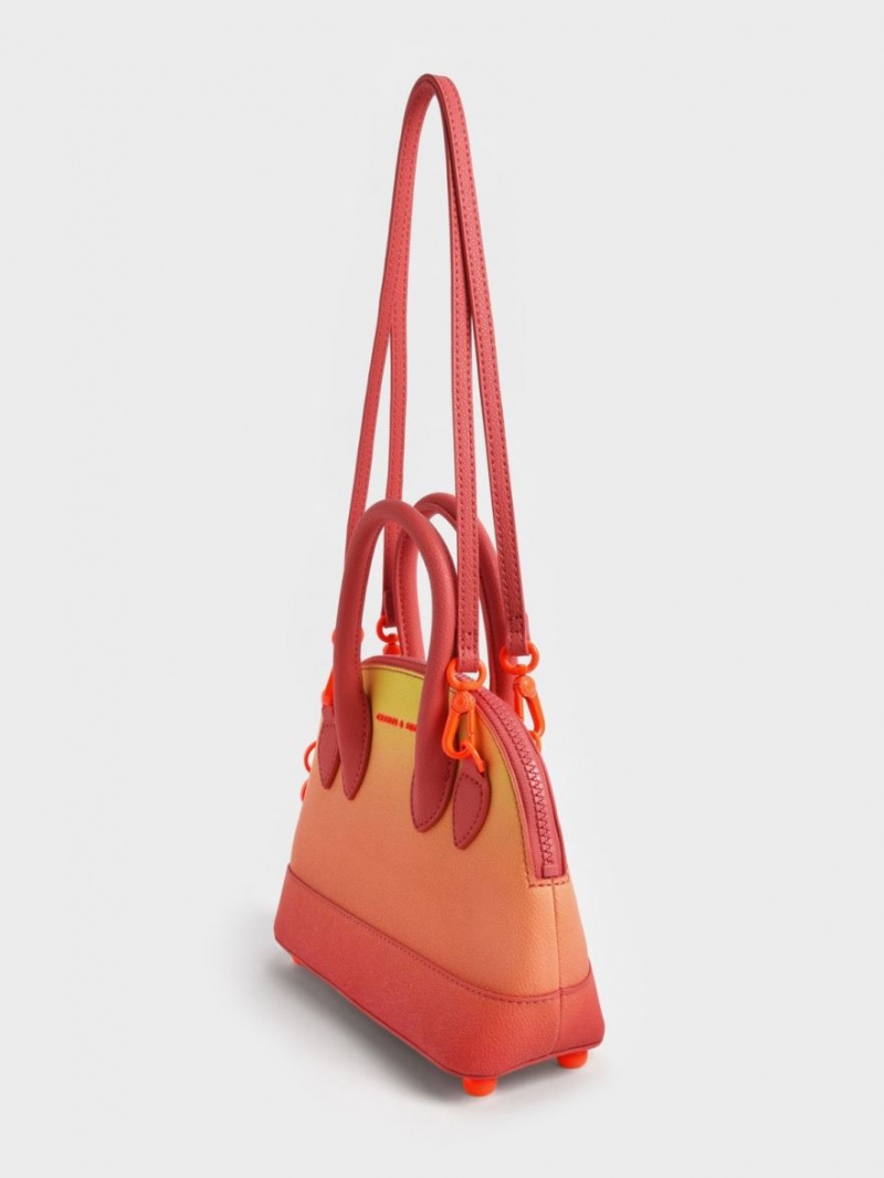 Charles And Keith Harmonee Bowling Tote Bags Red | PHILIPPINES M760