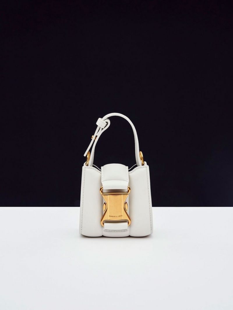 Charles And Keith Ivy Top Handle Mini Bag Cream | PHILIPPINES I746