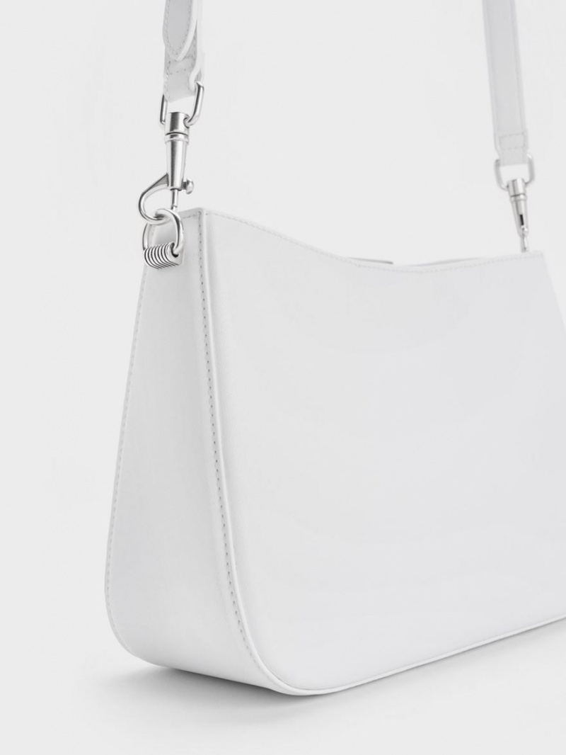 Charles And Keith Kalinda Shoulder Bags White | PHILIPPINES S079