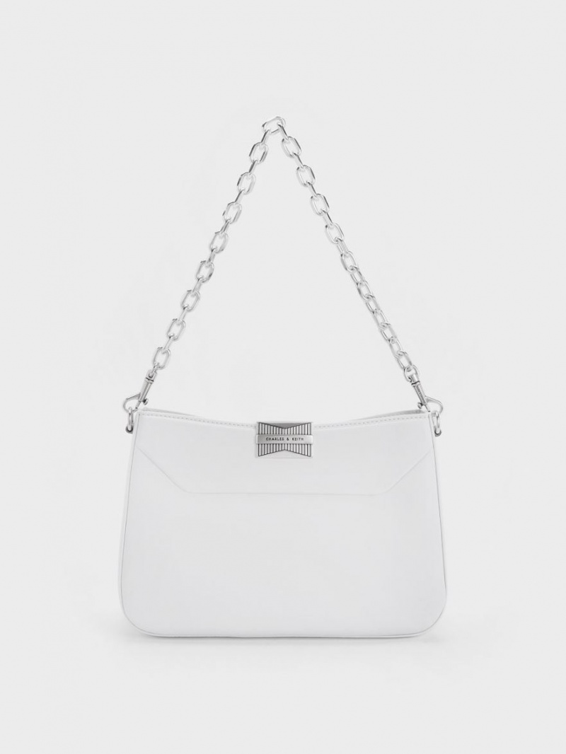 Charles And Keith Kalinda Shoulder Bags White | PHILIPPINES S079