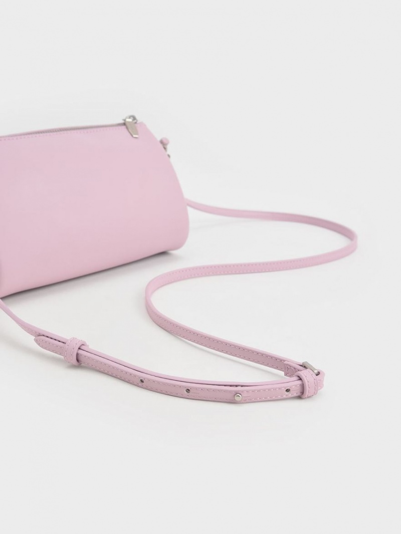 Charles And Keith Knotted Handle Shoulder Bags Pink | PHILIPPINES A354