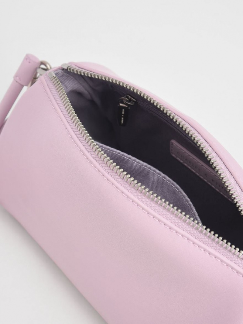 Charles And Keith Knotted Handle Shoulder Bags Pink | PHILIPPINES A354