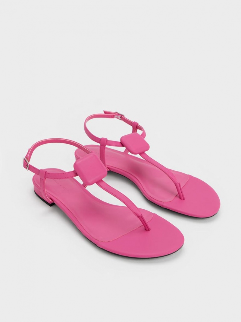 Charles And Keith Koa Thong Flat Sandals Pink | PHILIPPINES F135