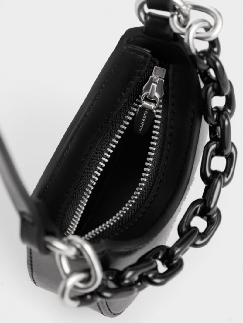 Charles And Keith Koi Chain Handle Mini Bag Black | PHILIPPINES X925