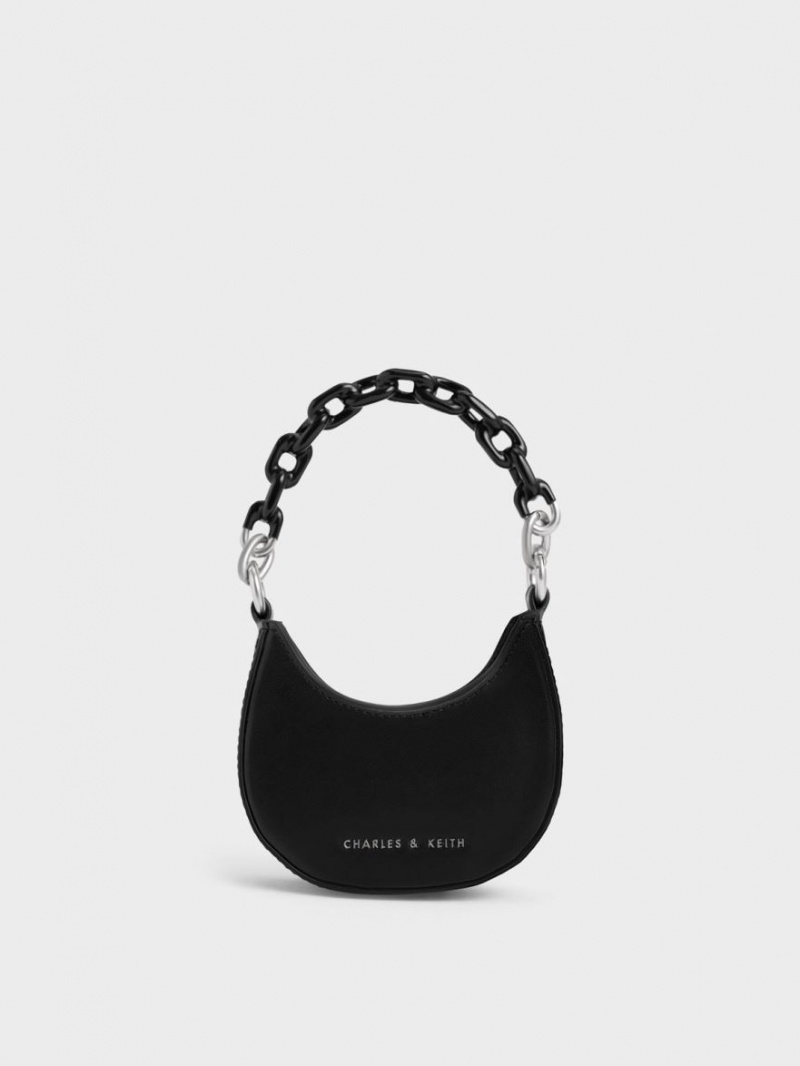 Charles And Keith Koi Chain Handle Mini Bag Black | PHILIPPINES X925