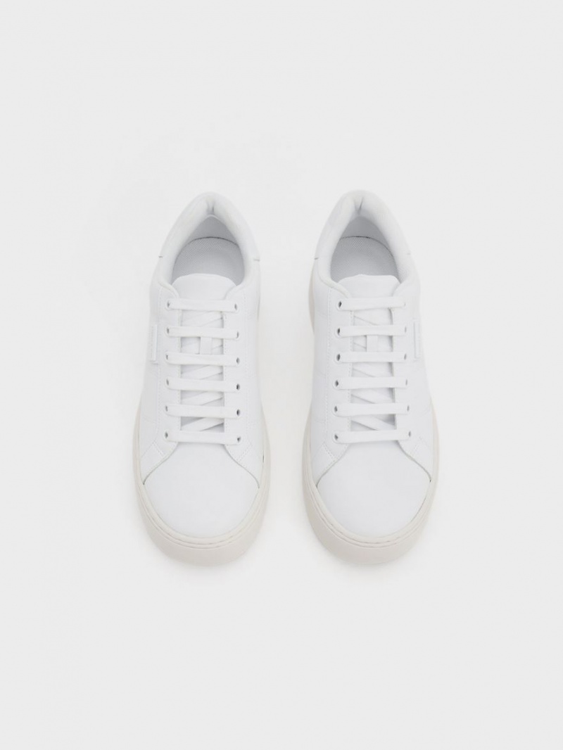 Charles And Keith Lace-Up Sneakers White | PHILIPPINES Z153