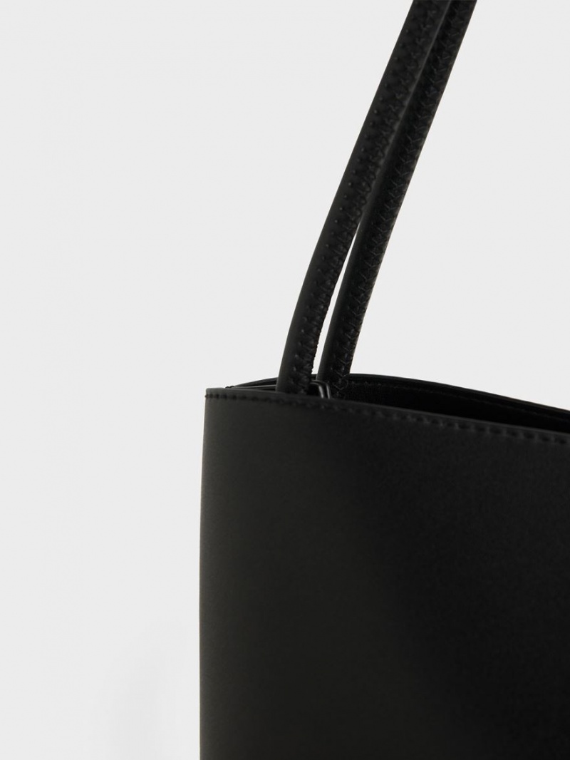 Charles And Keith Leia Tote Bags Black | PHILIPPINES C386