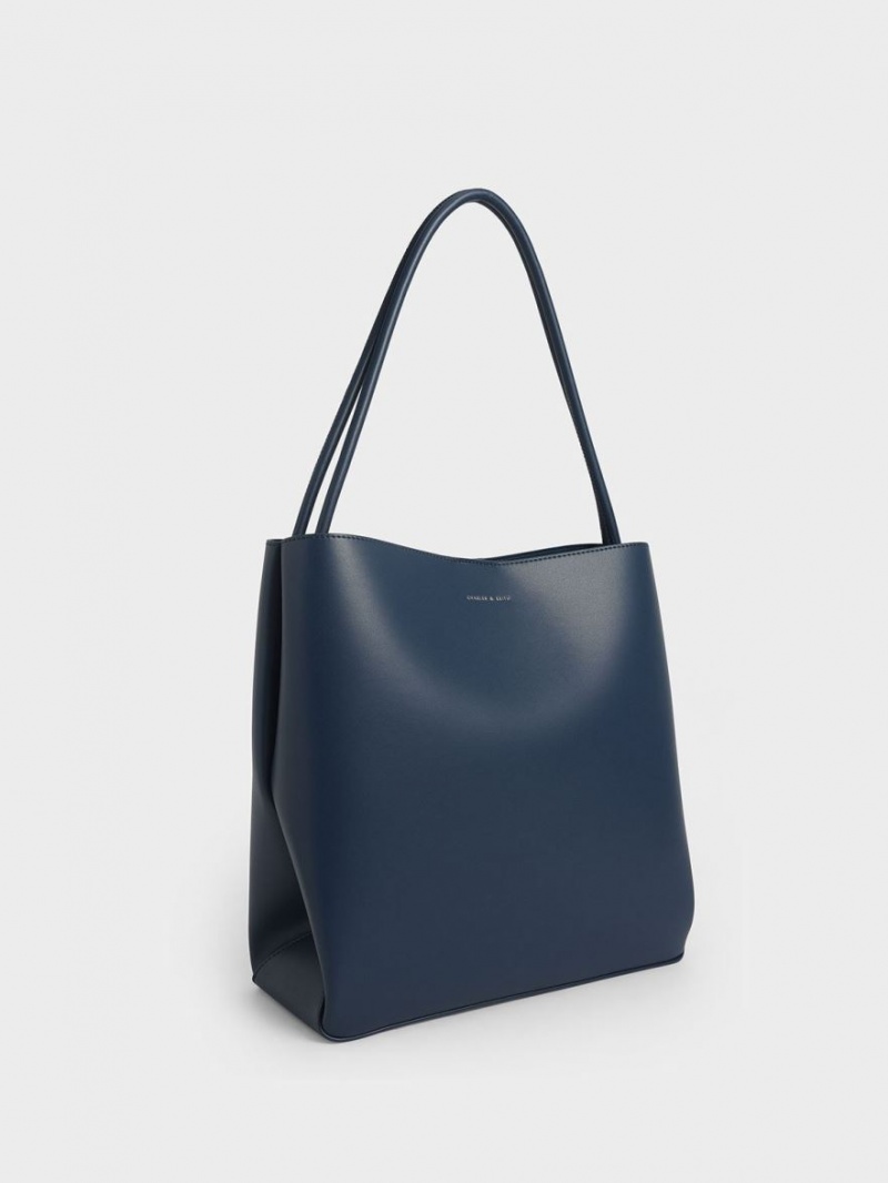 Charles And Keith Leia Tote Bags Blue | PHILIPPINES L306