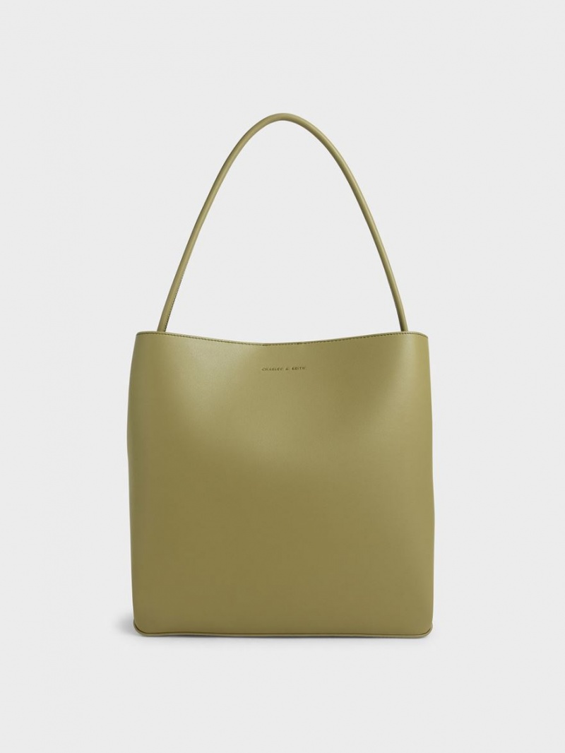 Charles And Keith Leia Tote Bags Olive | PHILIPPINES D107