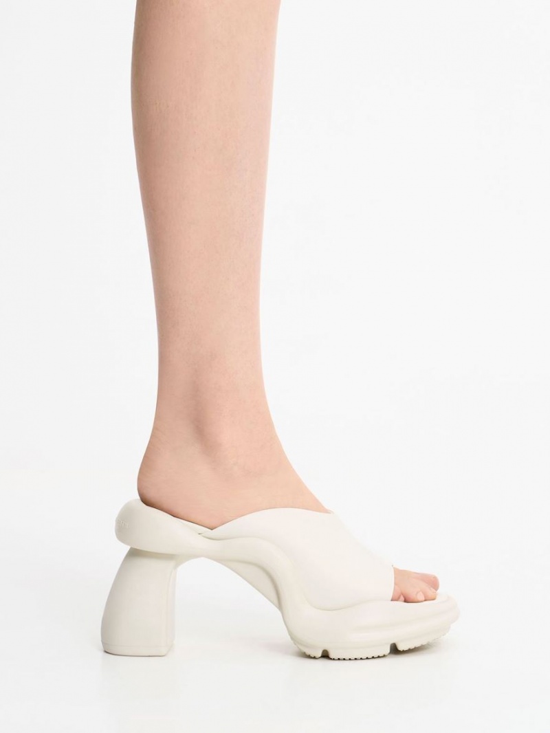 Charles And Keith Leila Sculptural Mules Cream | PHILIPPINES F794